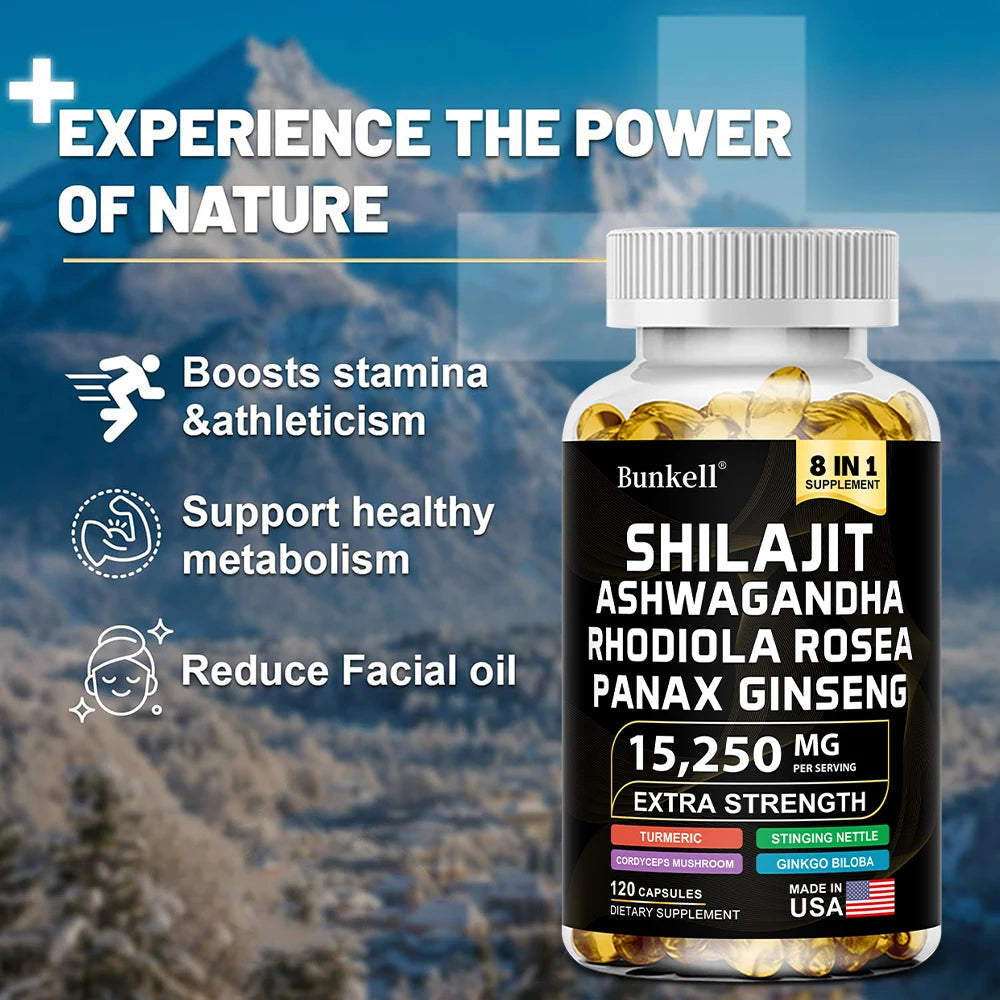 Shilajit Botanical Blend Capsules with Ginseng & Turmeric