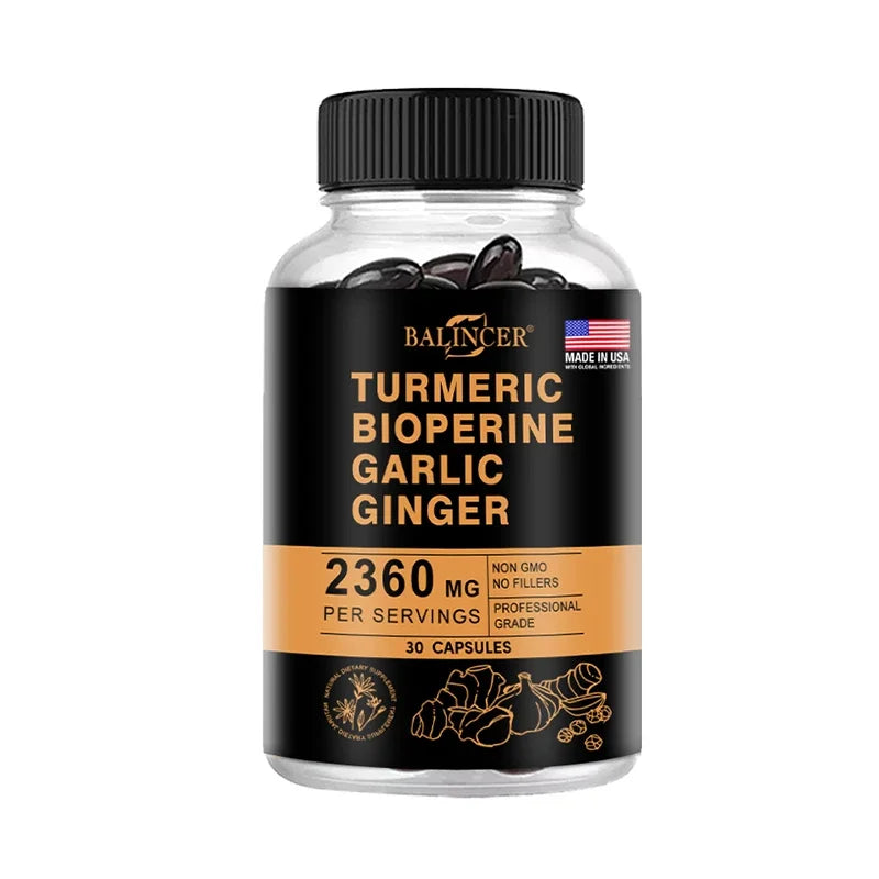 Turmeric, Ginger, Garlic & Black Pepper Capsules